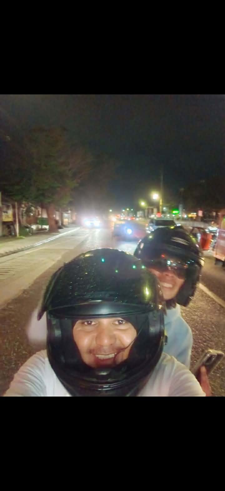 Macris delivering a Sakayna ride in GenSan at night
